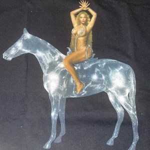 Medium Beyonce Renaissance t-shirt pose 2